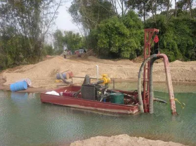  Small Pump Mounted New Model Diesel Powered Sand Suction Dredger Boat