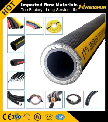 Top Factory Super Long Service Life Steel Wire Braided Industrial High Pressure Hydraulic Rubber Hose Water Suction Hose Washer Oil Air Flexible Rubber Hose