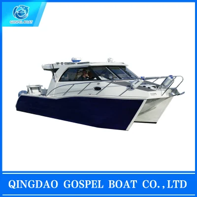 8m Twin Engine High Speed Catamaran Aluminum Boat for Fishing
