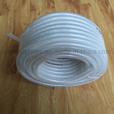 Flexible Hose Material PVC Nylon Braided Clear Flexible Plastic Tubing