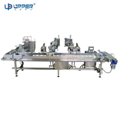 Coffee Tea Milk Tea Automatic Biscuit Cookie Bread Bag Machine Connected to Box Packaging Machinery Powder Counting Collection Secondary Packing Machine Line