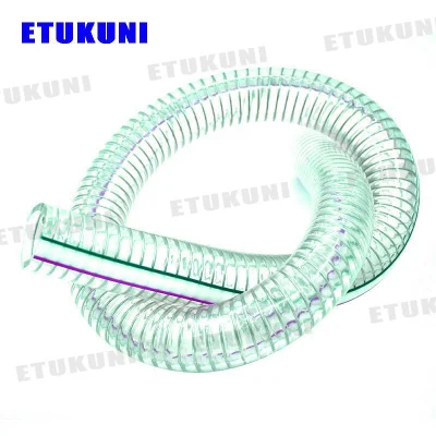 Acid and Alkali-Resistant Stainless Steel Wire Reinforced PVC Vacuum Hose for Oil and Powder