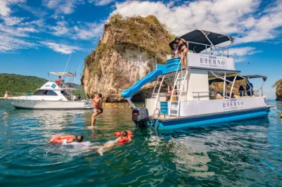 Luxury 27ft 8.2m Aluminum Double Decker Pontoon Boat Entertaining Party Boat