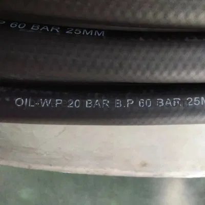 10bar Factory High Quality Industrial Flexible Fabric Oil Rubber Hose
