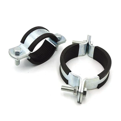 Galvanized Half-Covered Rubber Hose Clamp/Various Types of Throat Hoops