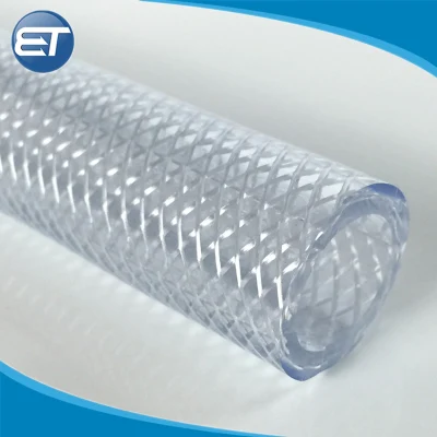  Flexible Clear Braided Hose 2 Inch Reinforced PVC Tubing