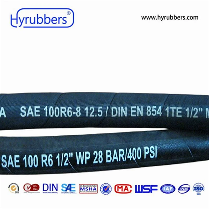 Abrasion Oil Resistant Flexible Hydraulic Rubber Hose R3 R6
