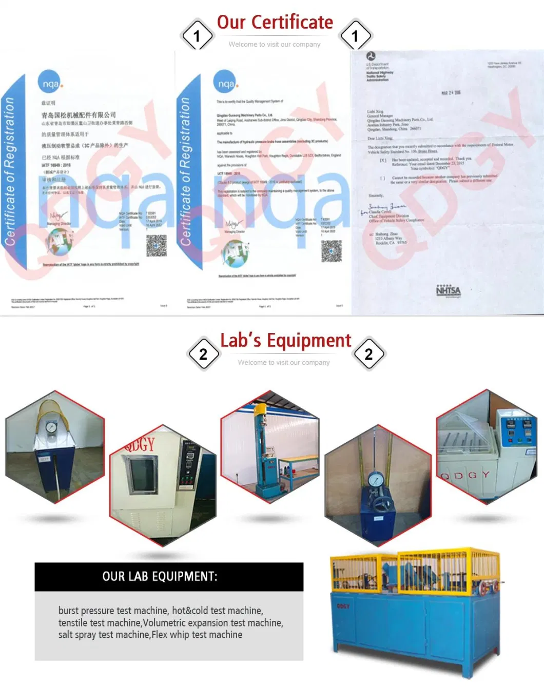 SAE J1401 DOT Standard 11, 000psi ID 1/8 Inch DOT Fmvss106 Auto and Motorcycle Brake System DOT 3 Oil Fuel Hose Line Oil Hydraulic Brake Hose Line