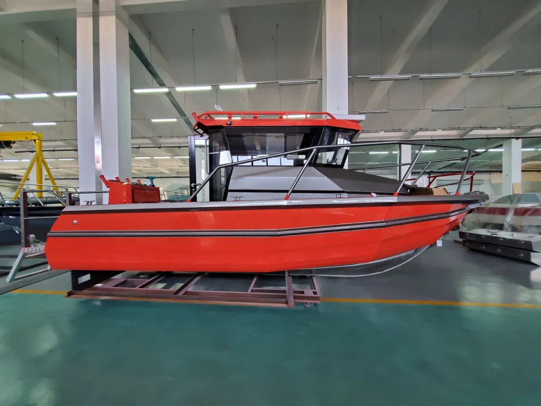 23FT Center Cabin Aluminum Alloy Fishing Boat with Sliding Windows