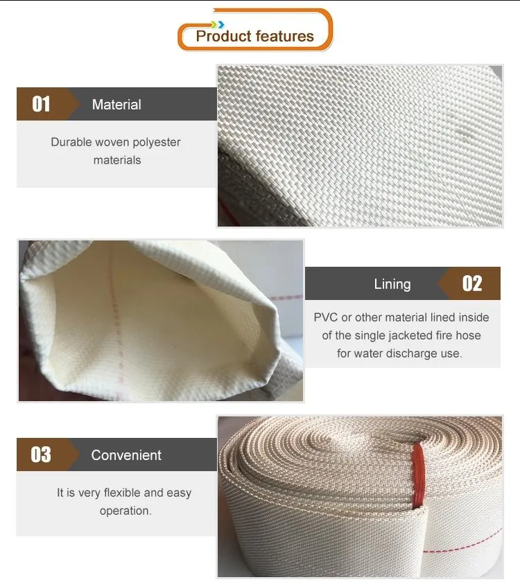 2.5inch 63mm 40mm 75mm 100mm 110mm 150mm PVC Lining Fire Fighting Hose Canvas Water Hose