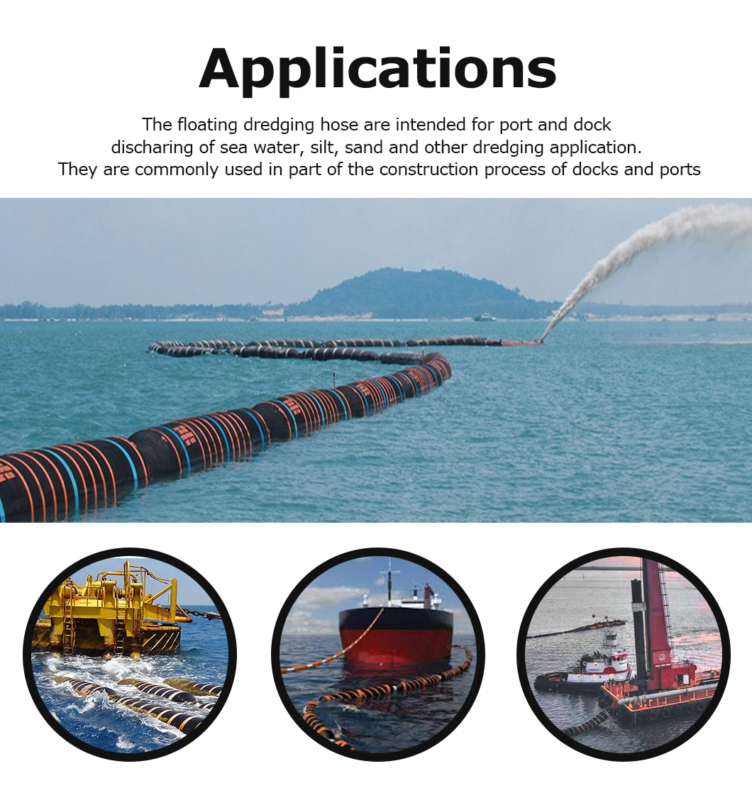 Reinforced Full Floating Flexible Tanker Rail Oil Marine Hose