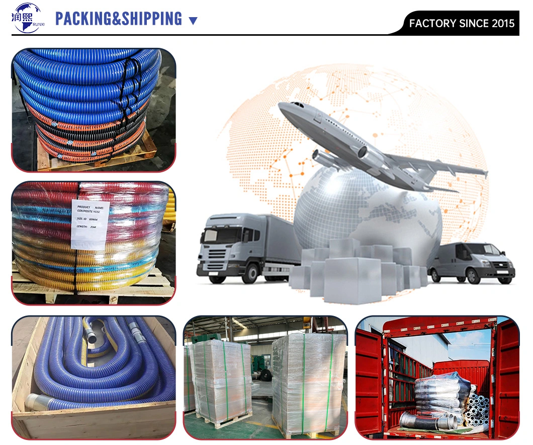 8 Inch Chemical Resistance PVC Composite Flex Hose for Tanker Unloading