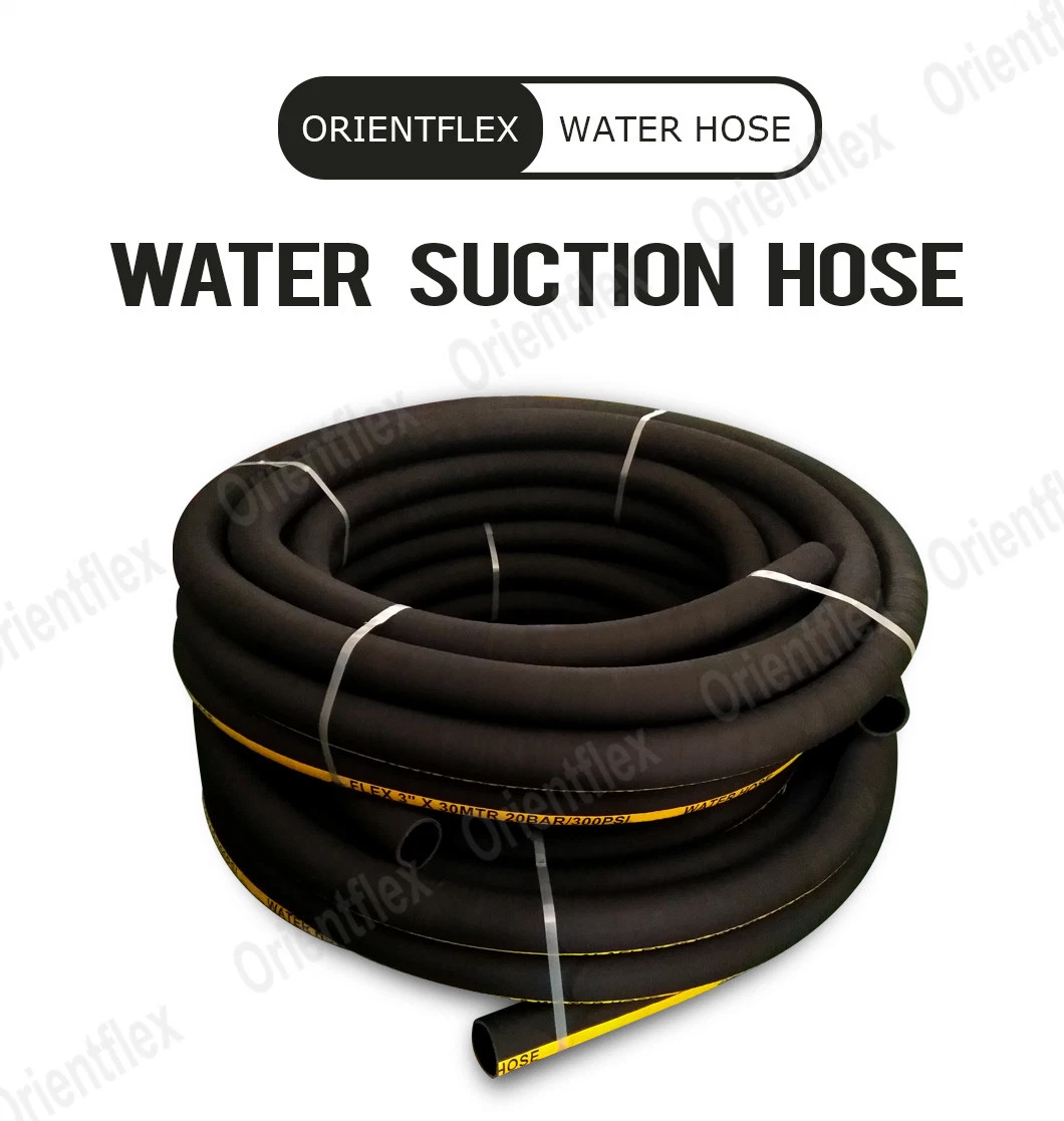 Commercial 1.5 2 3 4 6 8 10 12 Inch Large Diameter Industrial Heavy Duty Rubber Water Pump Suction and Discharge Hose Suppliers