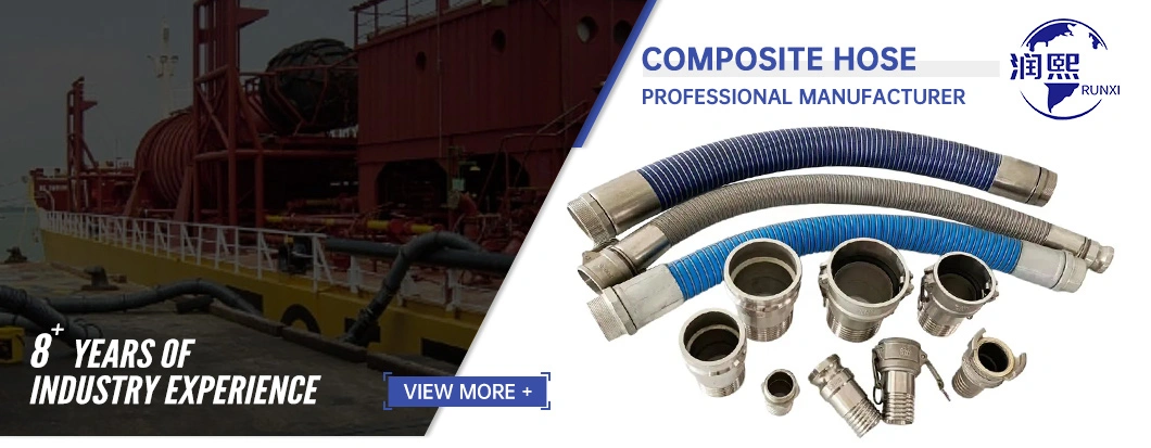 Ship Oil Liquid Transfer Flexible PVC Coated Steel Reinforced Composite Hose