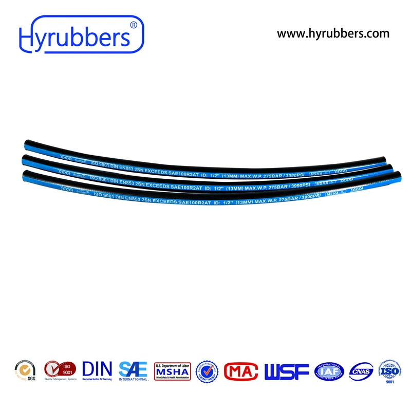 SAE 100 R1at Oil Resistant Synthetic Hydraulic Rubber Hose