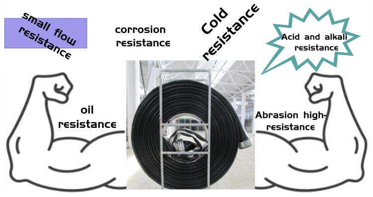 Durable TPU Lay-Flat Layflat Hose with Coupling for Oil and Gas