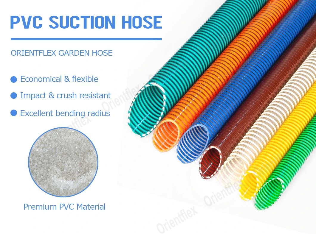 1.5 3 Trash Pump PVC Spiral Suction Hose Pipe