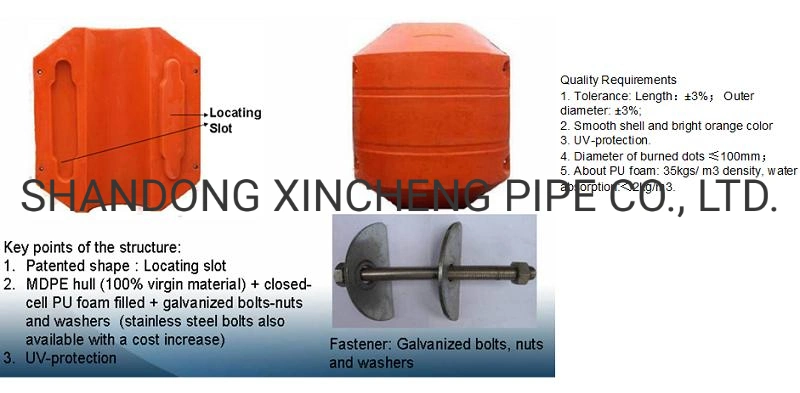 Plastic Floating Buoy Dredging Floats Dredger Floater Pipe Floats for HDPE Pipe