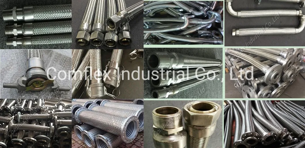 Flange Braided Stainless Steel Flexible Metal Hose for Vacuum Pump