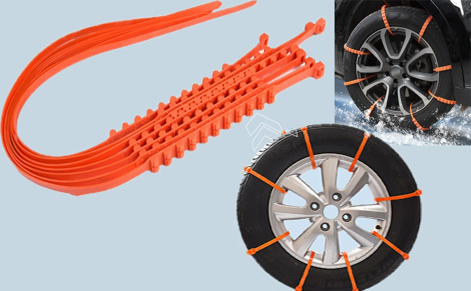 Snow Chains for Car, Emergency Tire Chains, Car Snow Chains Non-Slip Cable Tie, for Car SUV Pickup Trucks Car Snow Chains Non-Slip Cable Tie, Adjustable Zip-Tie