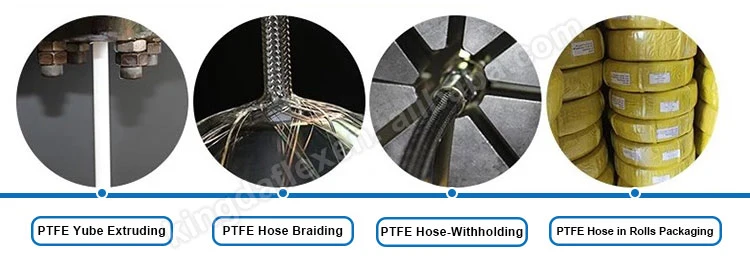 PTFE Ss Nylon Hose Auto Motorcycle High Pressure Hydraulic Assembly An8 PTFE Oil Cooler Hose Line