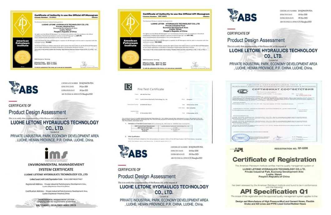 API 7K API Spec 7K Super Abrasion Resistant Acid Fracturing Hose High Pressure Hose Upe and Nr&SBR Sythentic Rubber