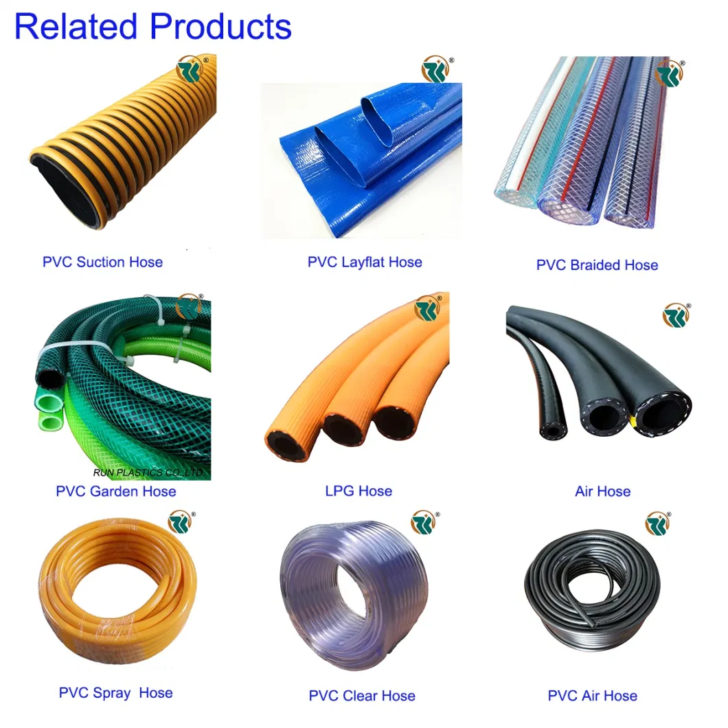 Anti-UV Clear PVC Water Oil Delivery Transparent Spiral Steel Wire Reinforced Flexible Hose Pipe