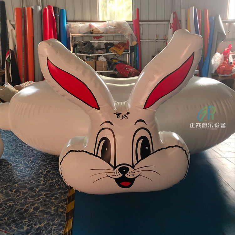 Inflatable Rabbit Pool Float Swimming Float 2 People Play Water Sports Equipment Water Floating Entertainment Toy