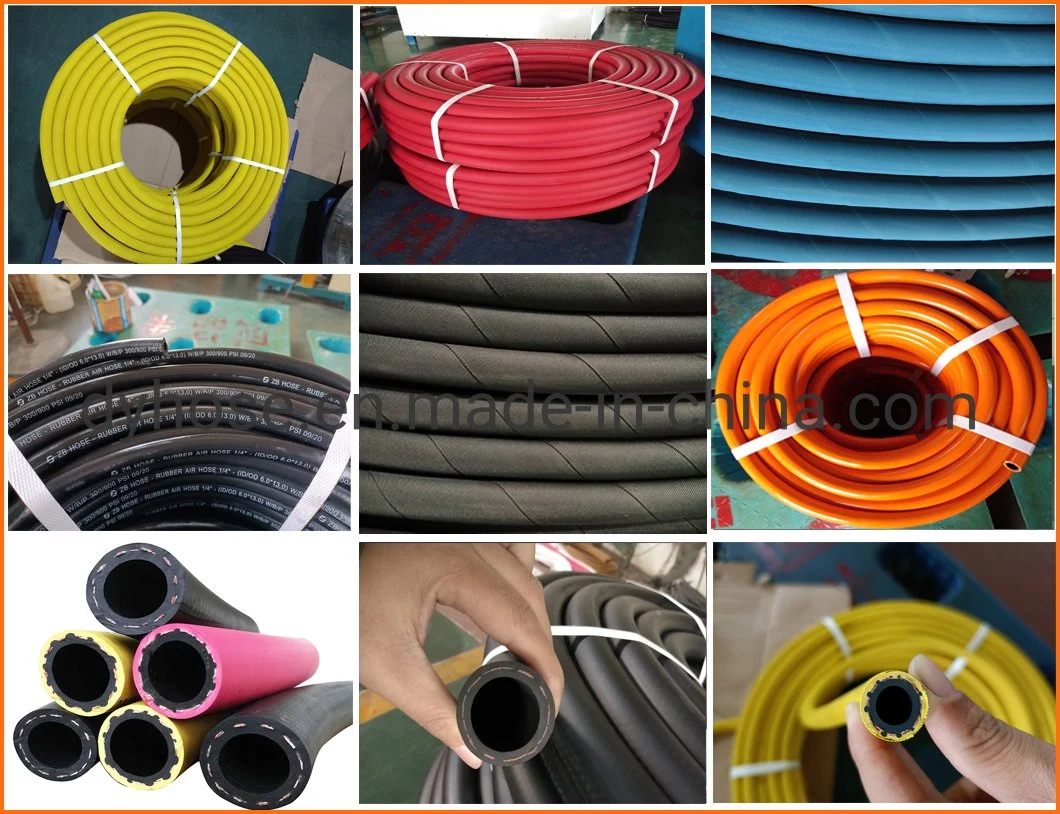 10bar Factory High Quality Industrial Flexible Fabric Oil Rubber Hose