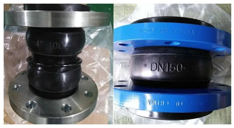 Floating Flange Double Spherical Flexible Bellow Threaded Rubber Expansion Joints