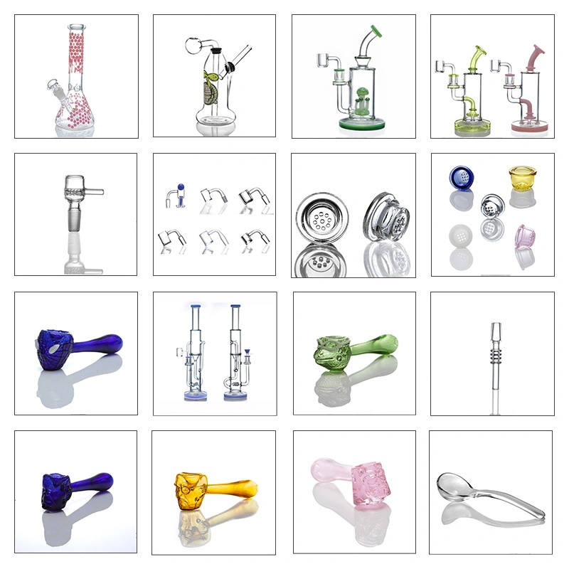 Recycle Percolator Design Glass Smoking Oil with Hose Set Glass Water Pipes Hookah DAB Rig Bubbler