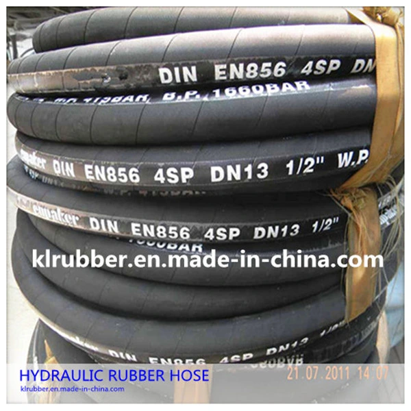 Wire Braided Oil Resistant High Pressure Flexible Hydraulic Rubber Hose