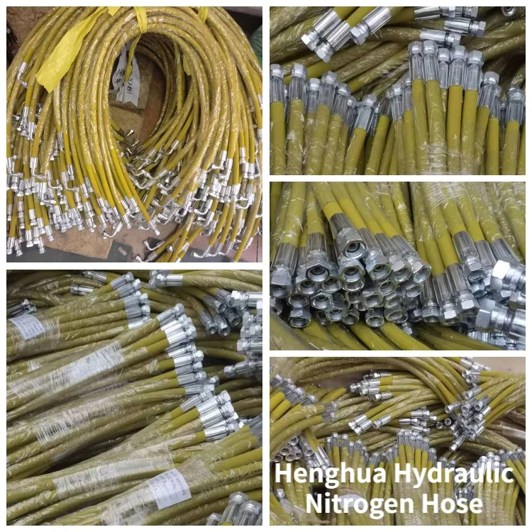 Heavy Machinery Hydraulic Hose Assembly Hoses and Fittings with Pressure Gauge