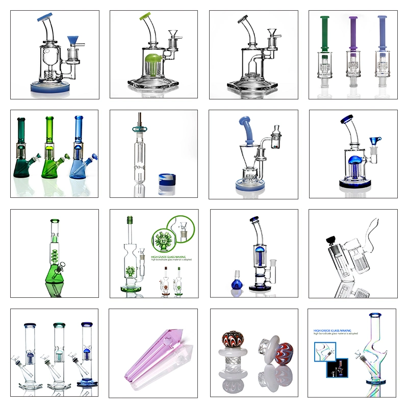 Recycle Percolator Design Glass Smoking Oil with Hose Set Glass Water Pipes Hookah DAB Rig Bubbler