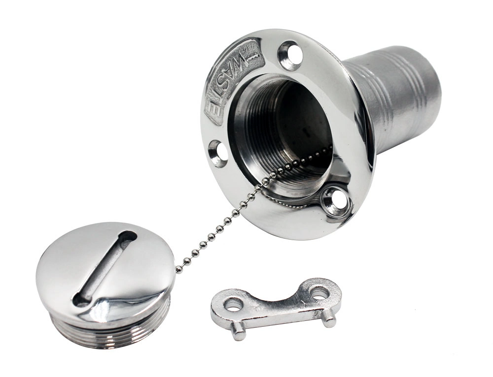 1-1/2&quot; (38mm) 2&quot; (50mm) Marine Hardware Mirror Polished Boat Fuel Deck Fill/Filler with Key Cap 316 Stainless Steel Neck for Boat Yacht Caravan