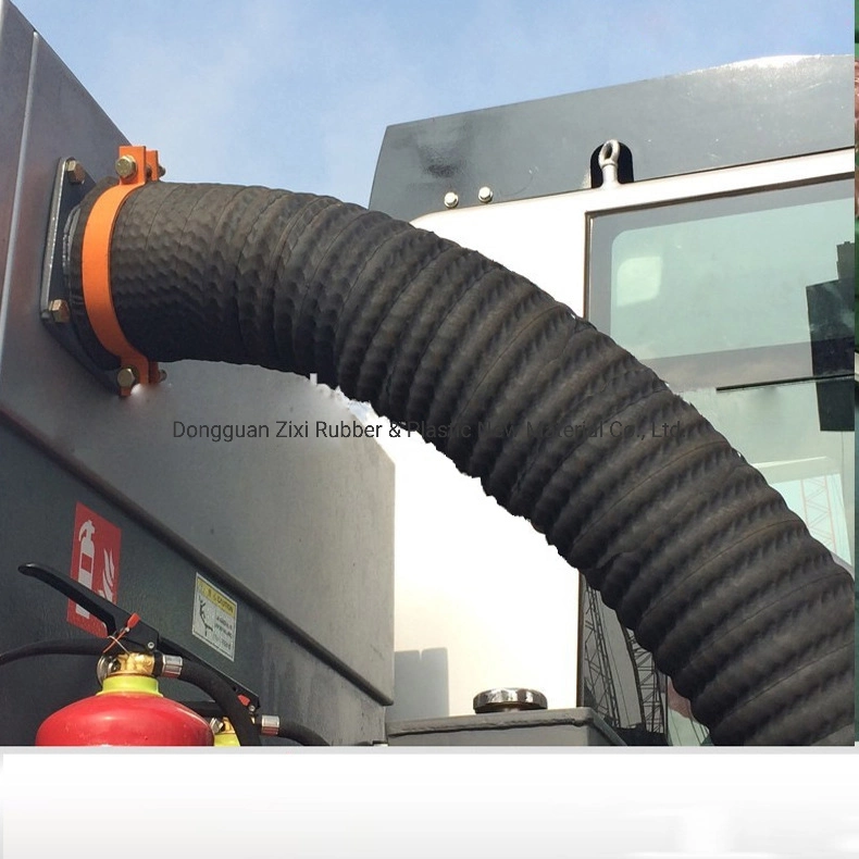 Cement Truck Concrete Vibrator Delivery Corrugated Braided Rubber Suction Hose
