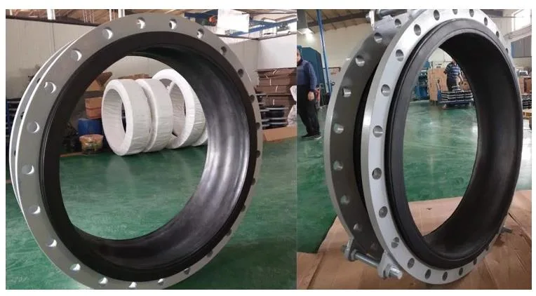 Floating Flange Double Spherical Flexible Bellow Threaded Rubber Expansion Joints