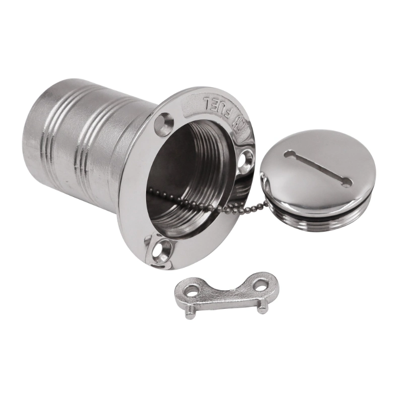 1-1/2&quot; (38mm) 2&quot; (50mm) Marine Hardware Mirror Polished Boat Fuel Deck Fill/Filler with Key Cap 316 Stainless Steel Neck for Boat Yacht Caravan