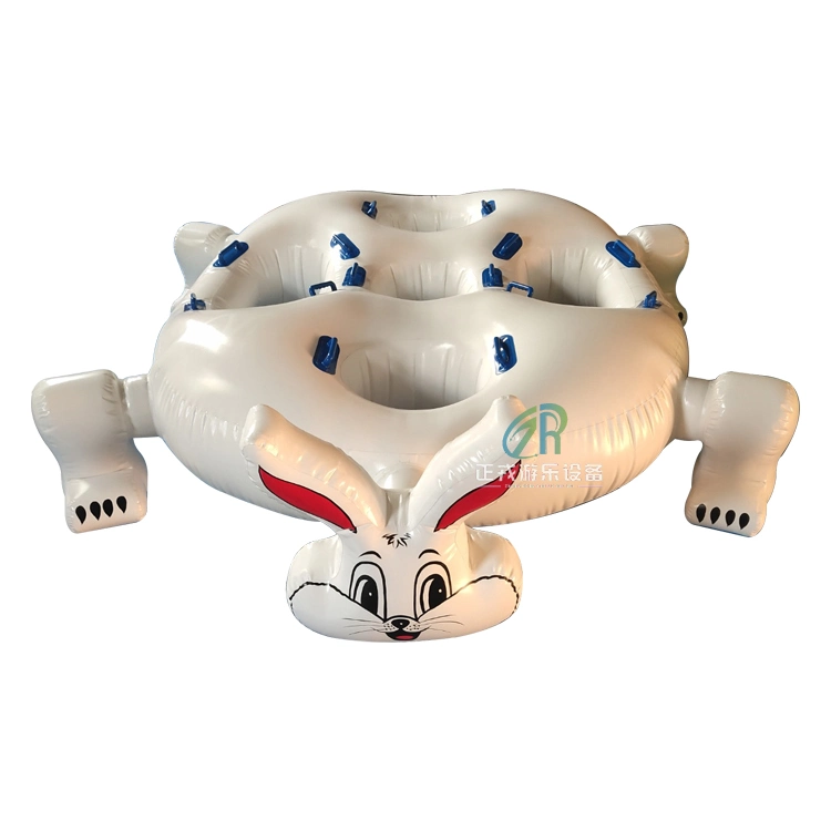 Inflatable Rabbit Pool Float Swimming Float 2 People Play Water Sports Equipment Water Floating Entertainment Toy