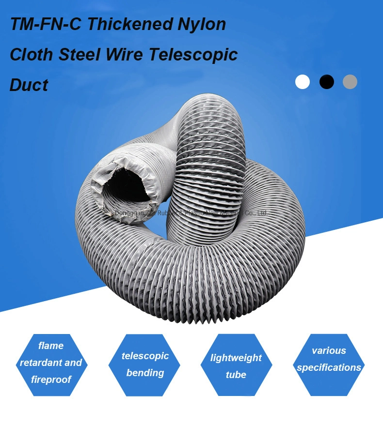 16 Inch Flexible Heavy Duty High Pressure Heat Resistant Air Nylon Fabric HVAC Flex Hose