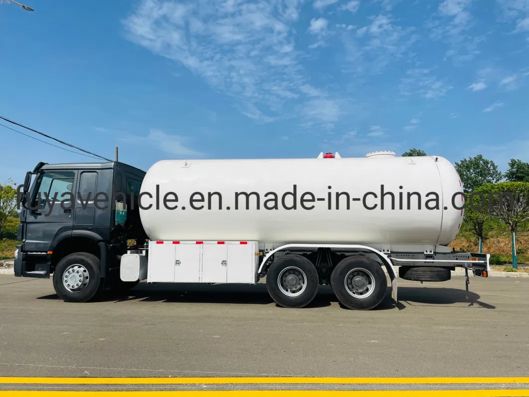 210HP Dongfeng 20000liter Used 10mt LPG Road Tanker with Flow Meter