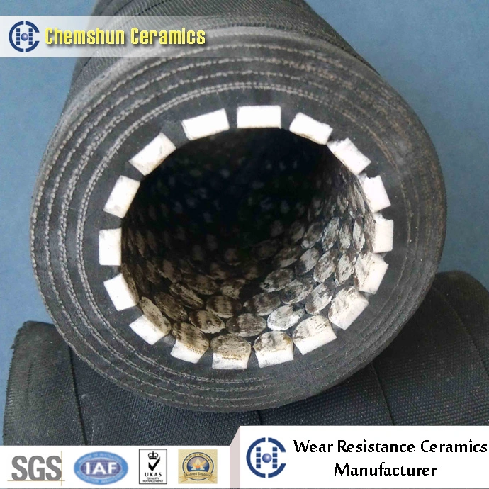 Wear Resistant Ceramic Lined Rubber Hose with Flange