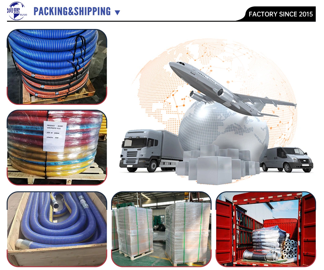 Ship Oil Liquid Transfer Flexible PVC Coated Steel Reinforced Composite Hose