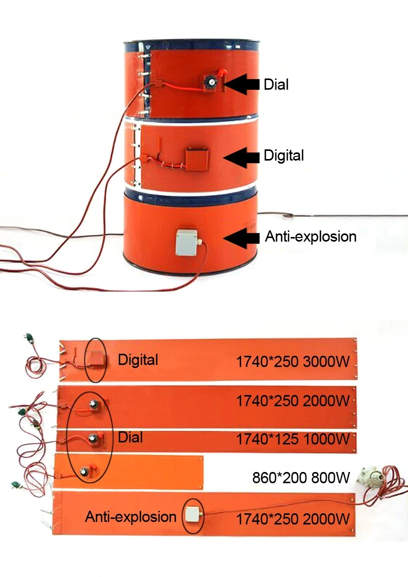 Silicone Rubber Flexi-Drum Jackets Heaters Oil Drum Heaters