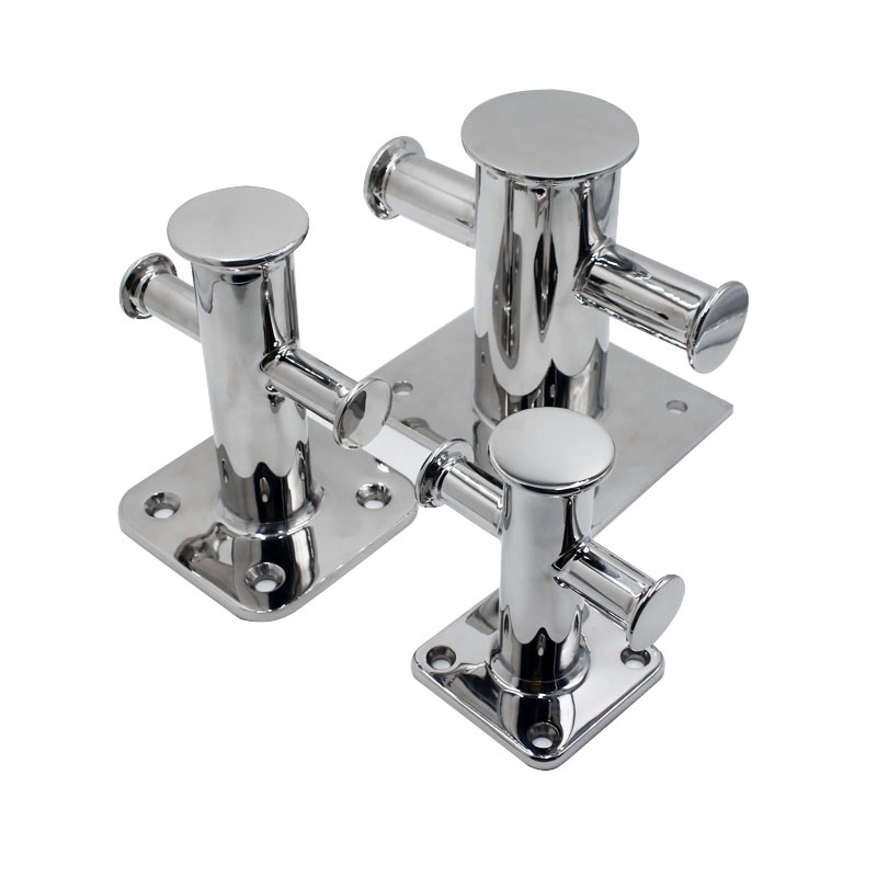 Boat Docking Accessories Marine Grade 316 Stainless Steel Mooring Bitt Cleat Single Cross Yacht Deck Mooring Bollard