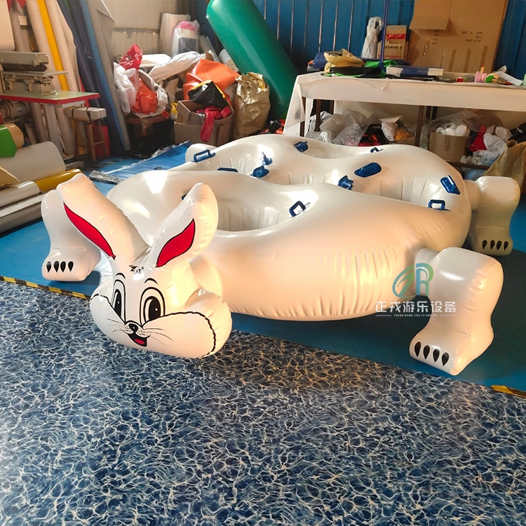 Inflatable Rabbit Pool Float Swimming Float 2 People Play Water Sports Equipment Water Floating Entertainment Toy