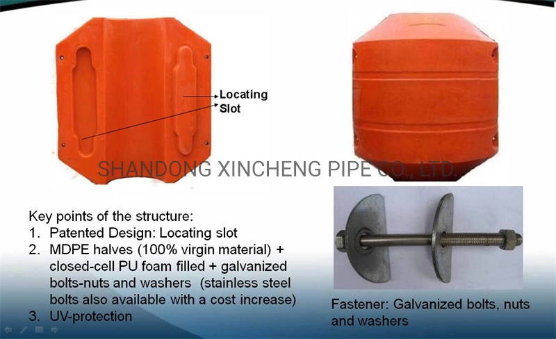 Floating Pipeline Dredging Pipe Float PE Floats for HDPE Dredging Pipes