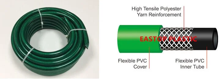 Convenient to Move Soft Lightweight Green Garden Plastic Hose