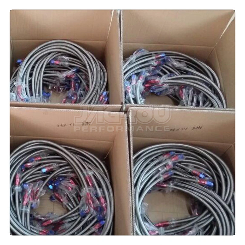 1.4 Meter Length Stainless Steel Oil Hose with Red Fitting