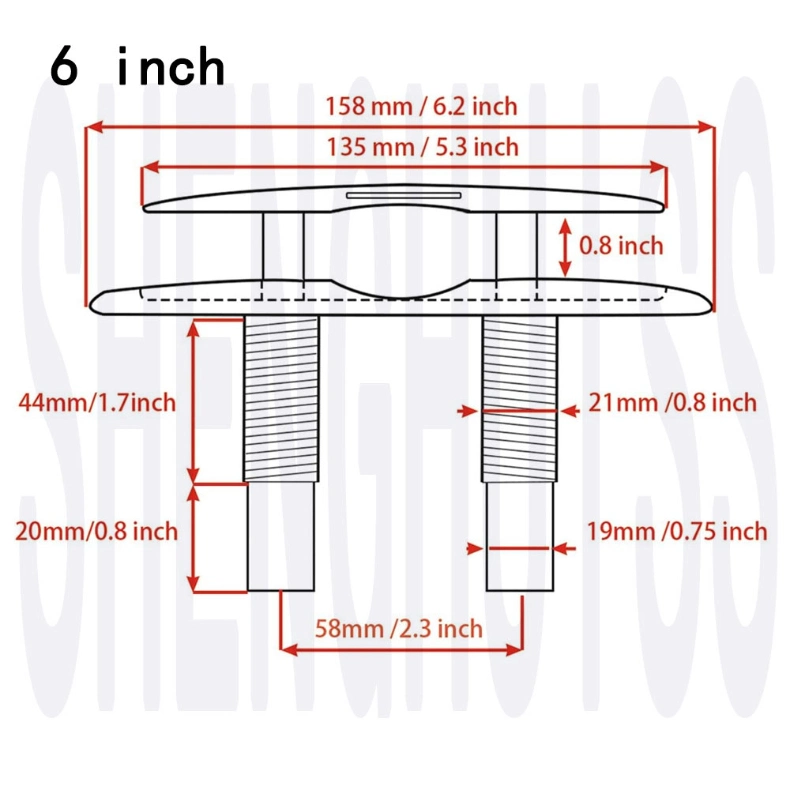 Precision Casting Stainless Steel 316 Stud Mount Flush Dock Retractable Cleat Pop up Boat Cleat Pull up Rope Cleat